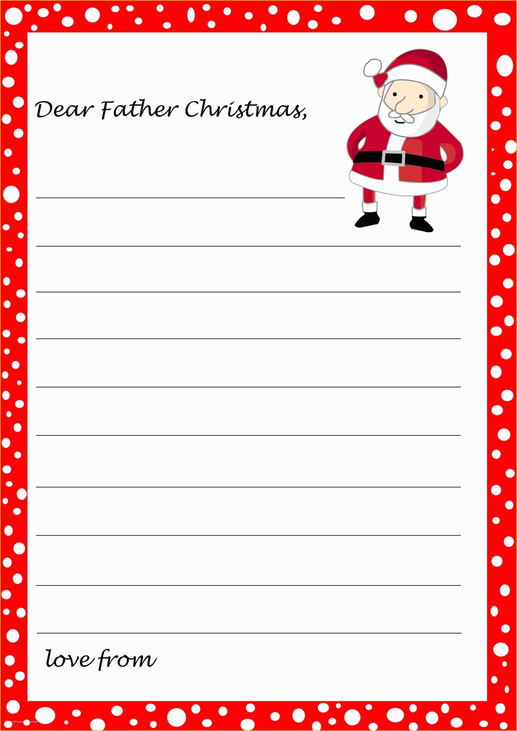 Free Printable Letter From Santa Word Template Of Free Printable Letter Pertaining To Letter From Santa Template Word