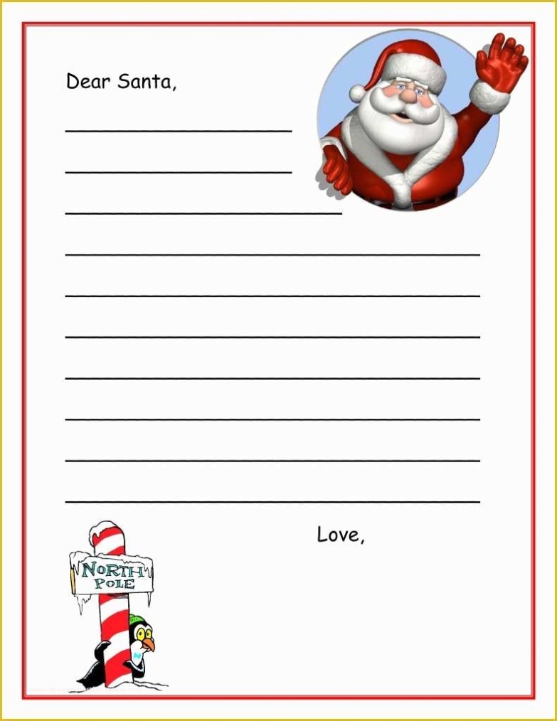 Free Printable Letter From Santa Word Template Of Letters From Santa Pertaining To Letter From Santa Template Word