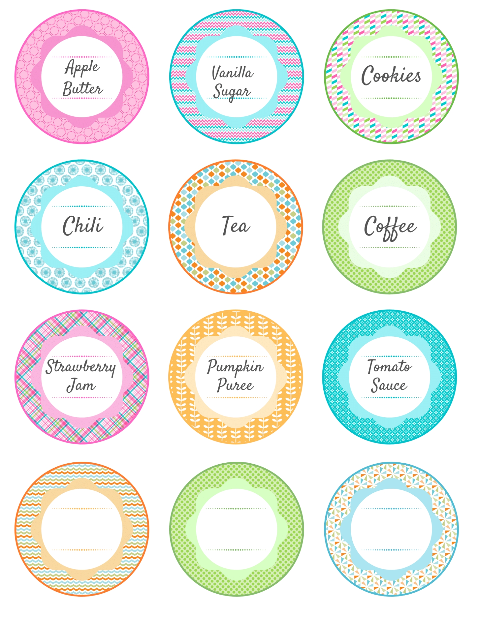 Free Printable Mason Jar Labels - Ripped Jeans & Bifocals Intended For Templates For Labels For Jars