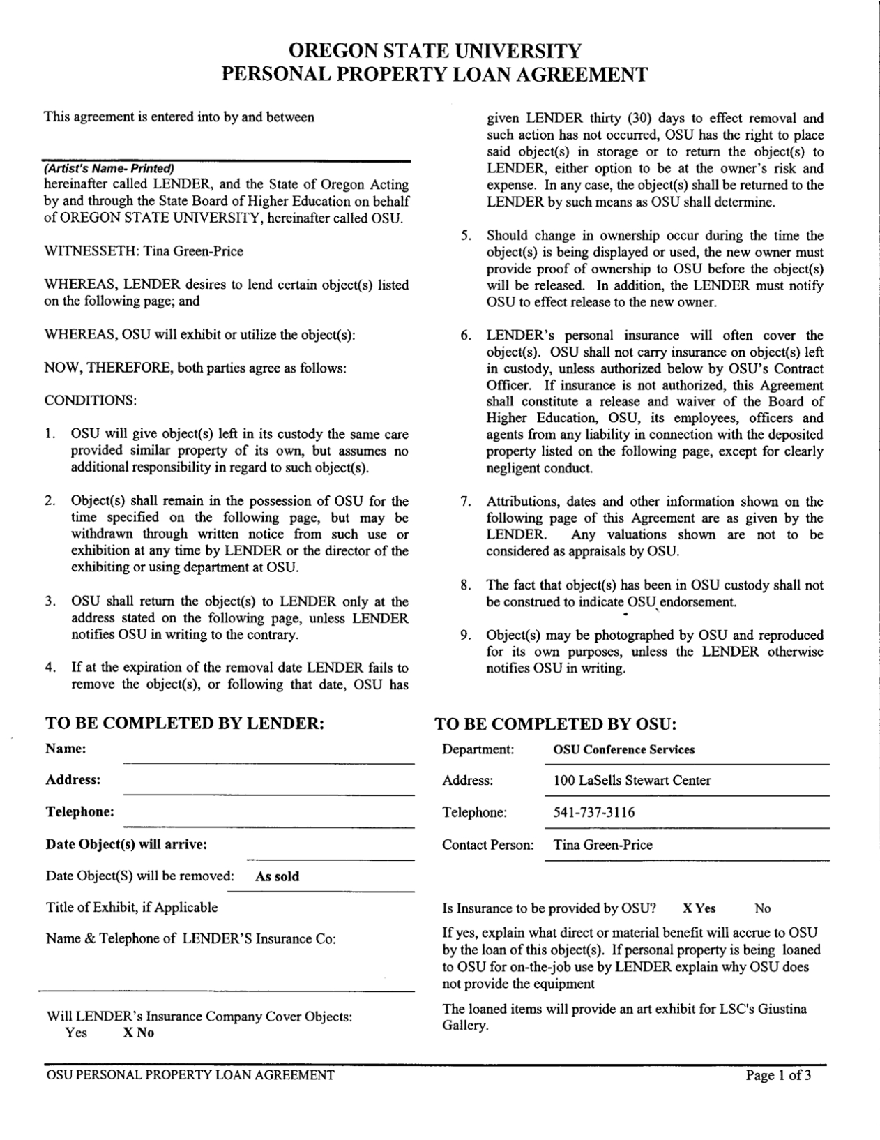 Free Printable Personal Loan Contract Form (Generic) Within Long Term Loan Agreement Template