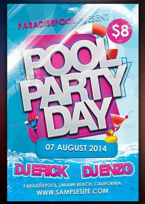 Free Printable Pool Party Flyers For Free Pool Party Flyer Templates