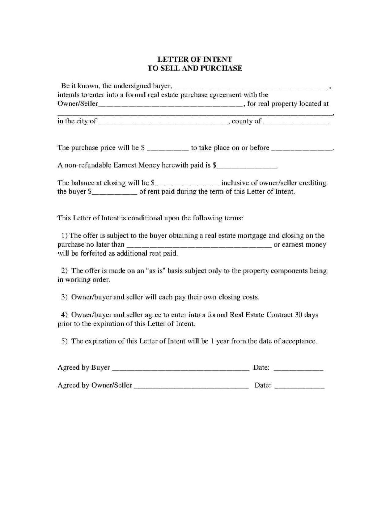 Free Printable Real Estate Purchase Agreement – Free Printable With Regard To Home Purchase Agreement Template