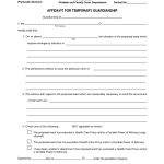 Free Printable Temporary Guardianship Form within Notarized Custody Agreement Template