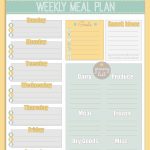 Free Printable Weekly Meal Planner + Calendar For Menu Planner With Grocery List Template