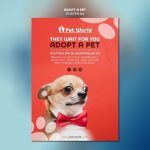 Free Psd | Flyer Template For Pet Adoption With Dog For Pet Flyer Templates Free