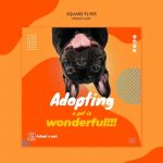 Free Psd | Square Flyer Template For Pet Adoption From Shelter Regarding Dog Adoption Flyer Template