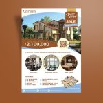Free Real Estate (House For Sale) Flyer Design Template (Ai) & Mock Up Psd For For Sale By Owner Flyer Template