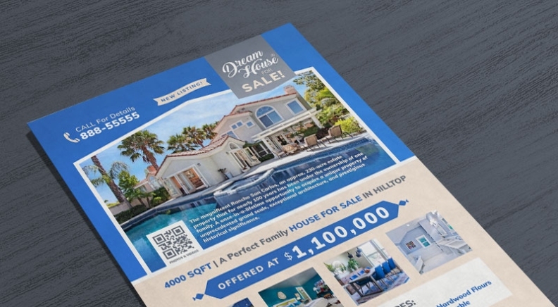 Free Real Estate / House For Sale Flyer Template In Psd - Designbolts Pertaining To Home For Sale Flyer Template Free
