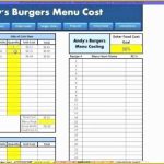 Free Recipe Costing Template Of Restaurant Spreadsheet Household Pertaining To Restaurant Menu Costing Template