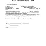 Free Registered Nurse (Rn) Letter Of Recommendation Template – With In Letter Of Reccomendation Template