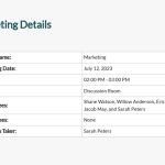 Free Sample Informal Meeting Minutes Template - Google Docs, Word within Informal Meeting Minutes Template