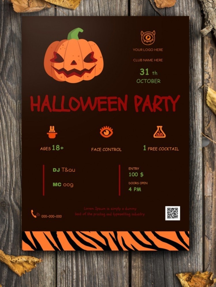 Free Scary Halloween Flyer Template In Google Docs Throughout Google Flyer Templates