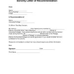 Free Sorority Recommendation Letter Template – With Samples – Pdf Intended For Letter Of Recommendation Request Template