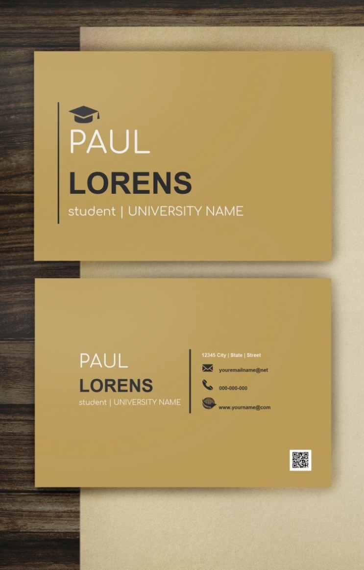 Free Student Business Card Template In Google Docs Intended For Graduate Student Business Cards Template