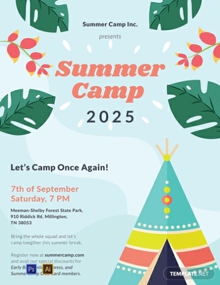 Free Summer Camp Flyer Template Collection For Free Summer Camp Flyer Template