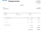 Free Towing Invoice Template. Customize And Send In 90 Seconds For Towing Business Plan Template