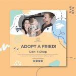 Free Vector | Adopt A Pet Flyer Template Intended For Dog Adoption Flyer Template