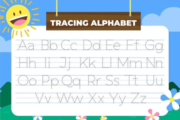 Free Vector | Alphabet Tracing Template Throughout Tracing Letters Template
