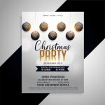 Free Vector | Elegant Christmas Party Flyer Design Template Throughout Elegant Flyer Template Free