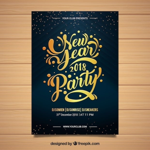 Free Vector | Elegant New Year Flyer Template Regarding Elegant Flyer Template Free