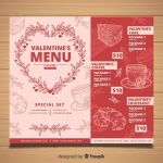 Free Vector | Valentine'S Day Menu Template With Regard To Valentine Menu Templates Free