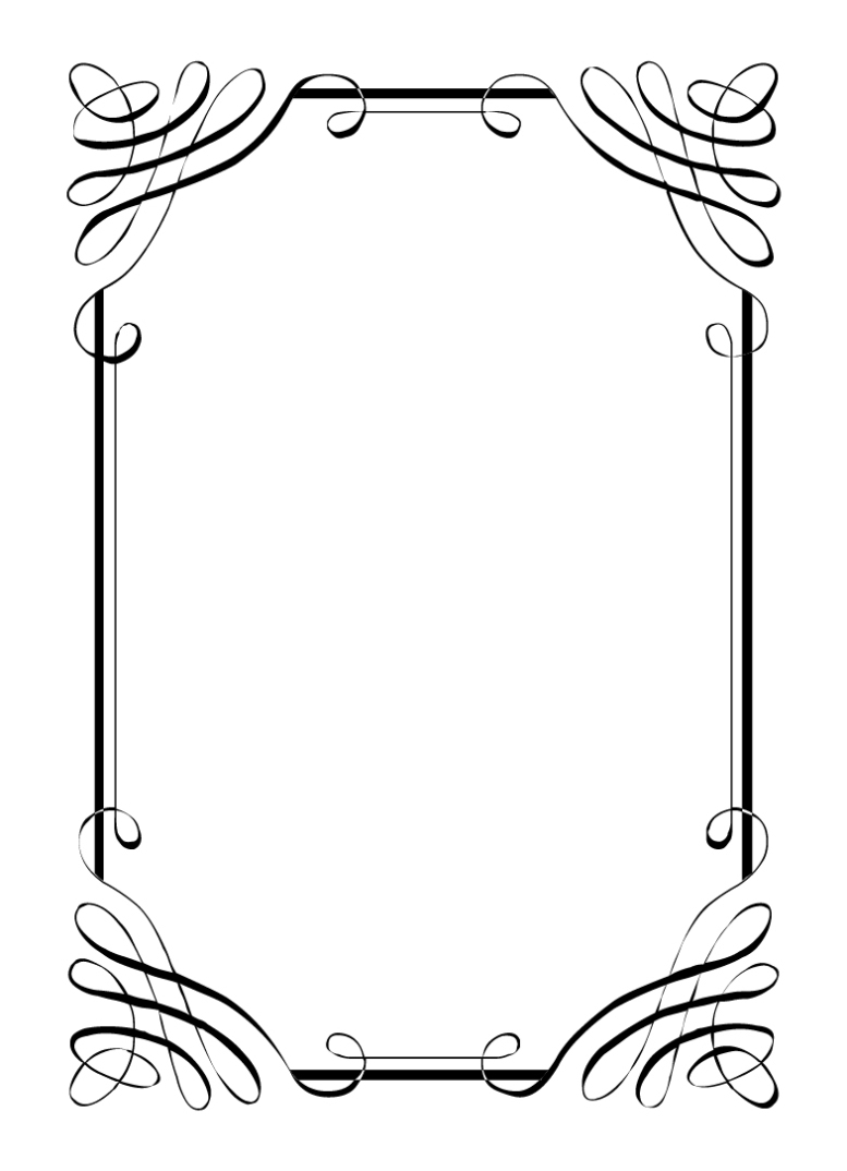 Free Vintage Clip Art Images: Calligraphic Frames And Borders Regarding Free Label Border Templates