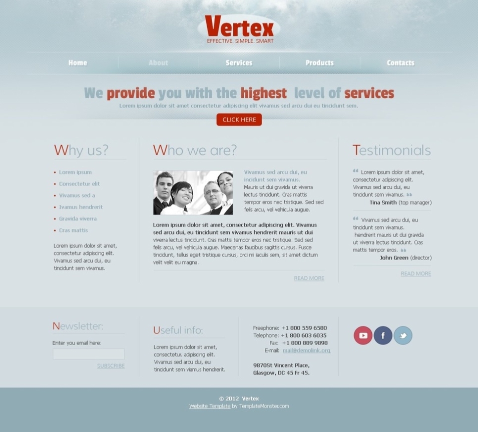 Free Web Template For Business Project Intended For Basic Business Website Template