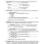 Free Wisconsin Unsecured Promissory Note Template – Pdf | Word – Eforms Throughout Promisorry Note Template