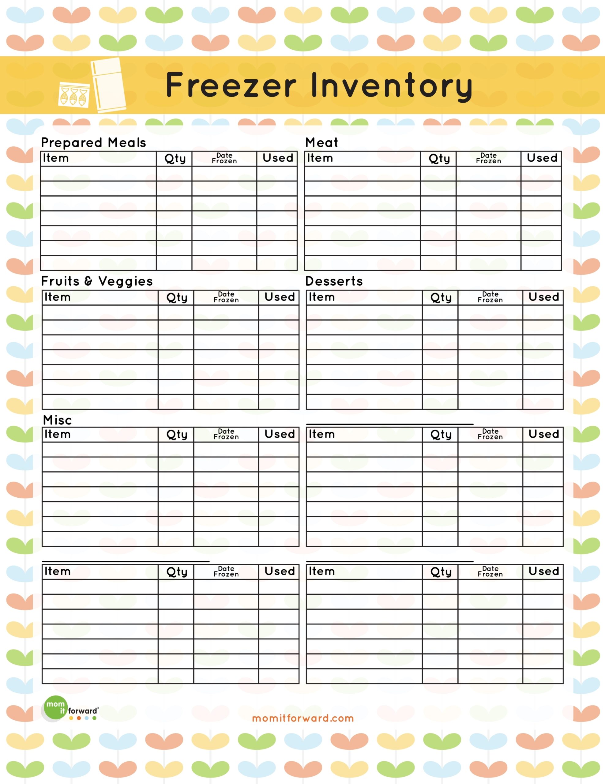 Freezer Inventory Printable – Mom It Forwardmom It Forward Throughout Inventory Labels Template