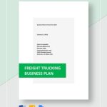 Freight Trucking Business Plan Template – Word (Doc) | Google Docs Regarding Business Plan Template For Transport Company