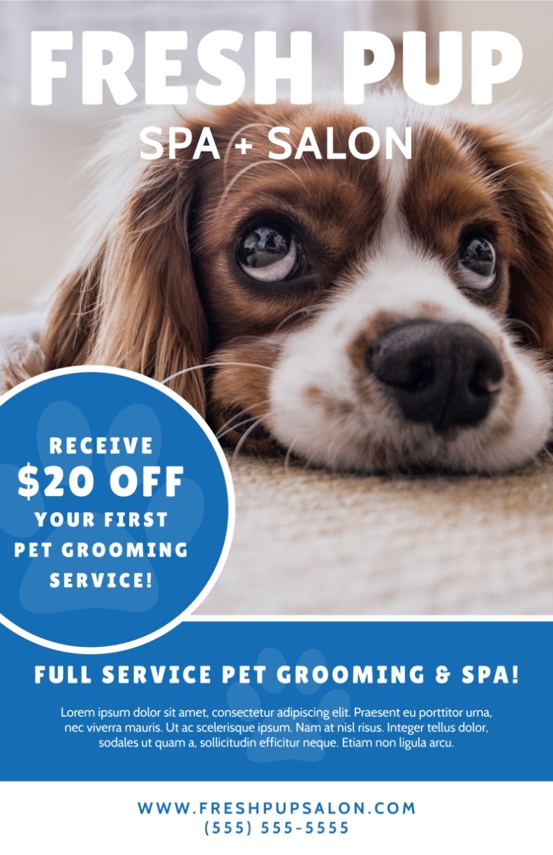 Fresh Dog Grooming Poster Template | Mycreativeshop With Regard To Dog Grooming Flyers Template