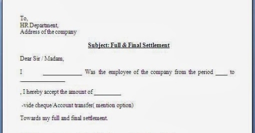 Full And Final Settlement Template - Database - Letter Templates Within Full And Final Settlement Agreement Template