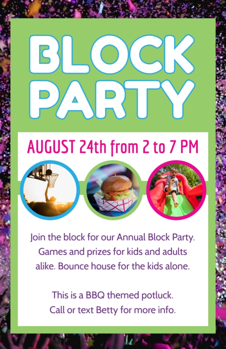 Fun Block Party Flyer Template | Mycreativeshop pertaining to Block Party Template Flyer