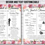 Fun Infographic Wedding Program Template Printable Modern - Etsy Singapore within Wedding Infographic Template