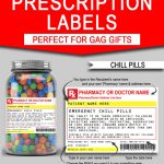 Gag Prescription Label Templates | Printable Chill Pills Intended For Prescription Labels Template