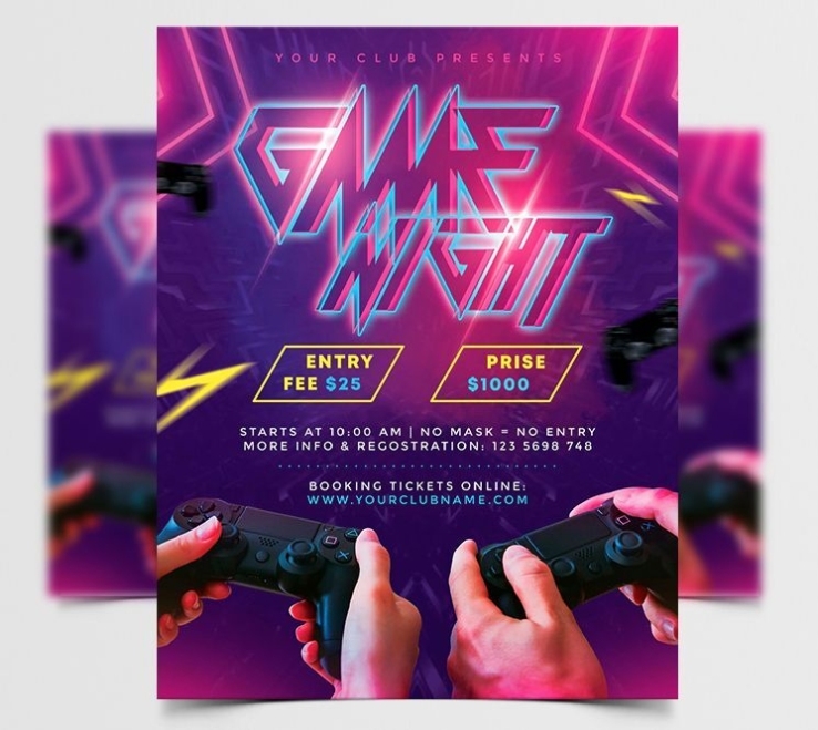 Game Night Event Free Flyer Template (Psd) - Stockpsd Pertaining To Game Night Flyer Template