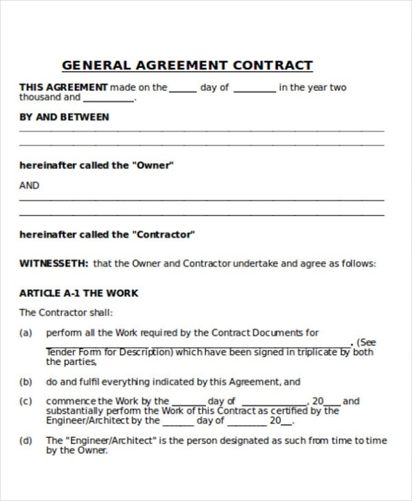 General Contractor Contract – Emmamcintyrephotography Intended For General Contractor Business Plan Template