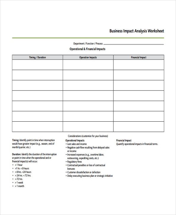 [Get 40+] Simple Business Impact Analysis Template Within It Business Impact Analysis Template