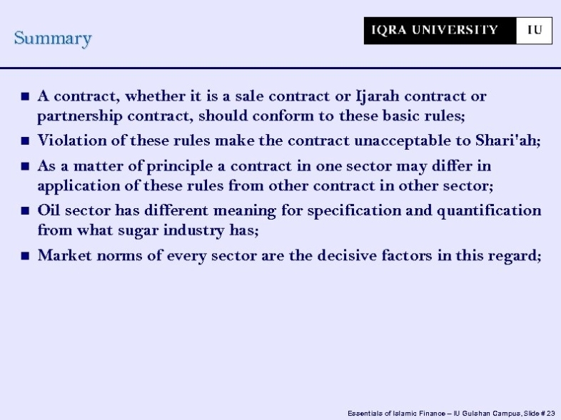 Gharar And Islamic Law Of Contract Essentials Of Pertaining To Islamic Loan Agreement Template