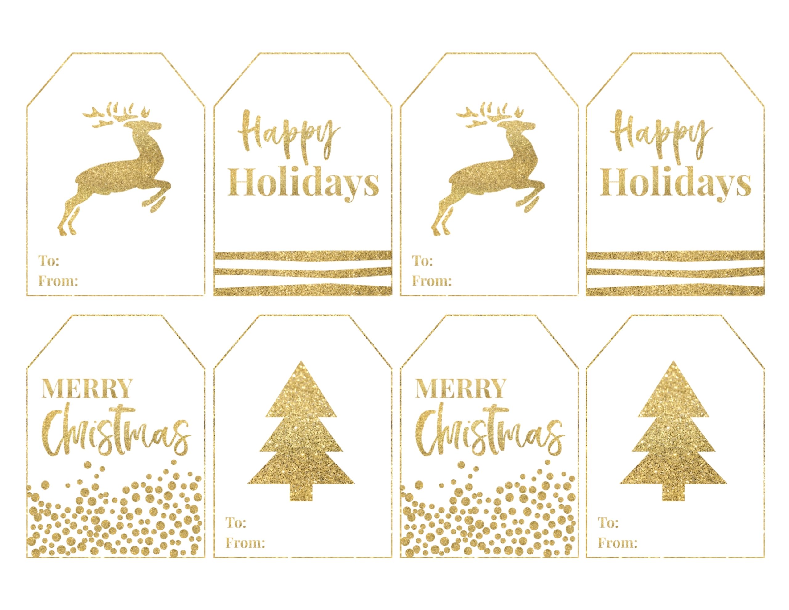 Gold Free Printable Christmas To From Tags – Paper Trail Design With Regard To Xmas Labels Templates Free