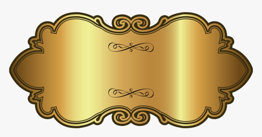 Golden Luxury Label Template Png Clipart Image - Transparent Background Inside Artwork Label Template