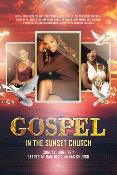 Gospel Choir Free Poster Template | Download Free Flyer Templates World For Gospel Flyer Template