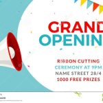 Grand Opening Flyer Banner Template. Marketing Business Concept With Regarding Opening Soon Flyer Template