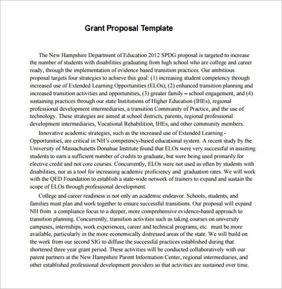 Grant Proposal Template – 19+ Free Sample, Example, Format Download With Funding Proposal Template