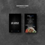 Grilled Skewers Restaurant Business Card Template | Free Psd File intended for Restaurant Business Cards Templates Free