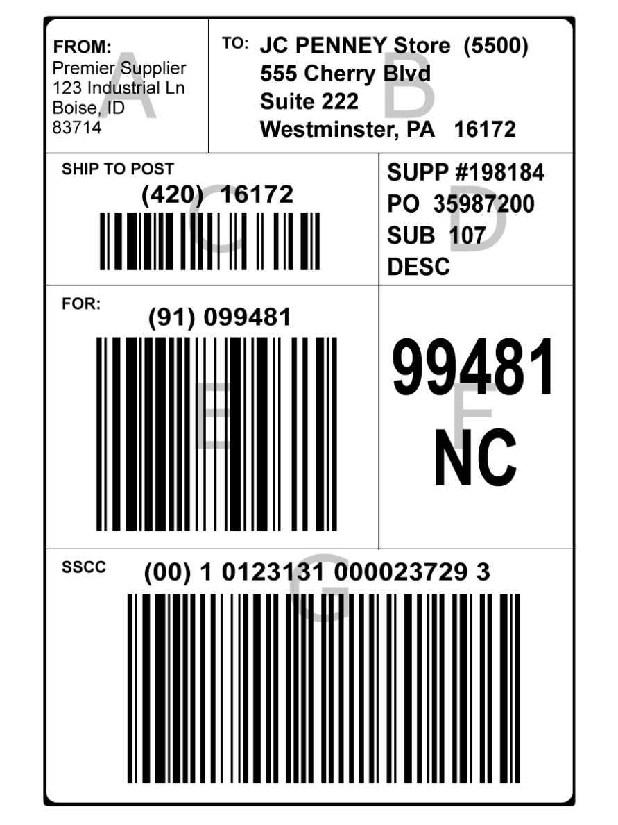 Gs1 128 Shipping Labels – Free Information From Bar Code Graphics With Regard To Package Shipping Label Template