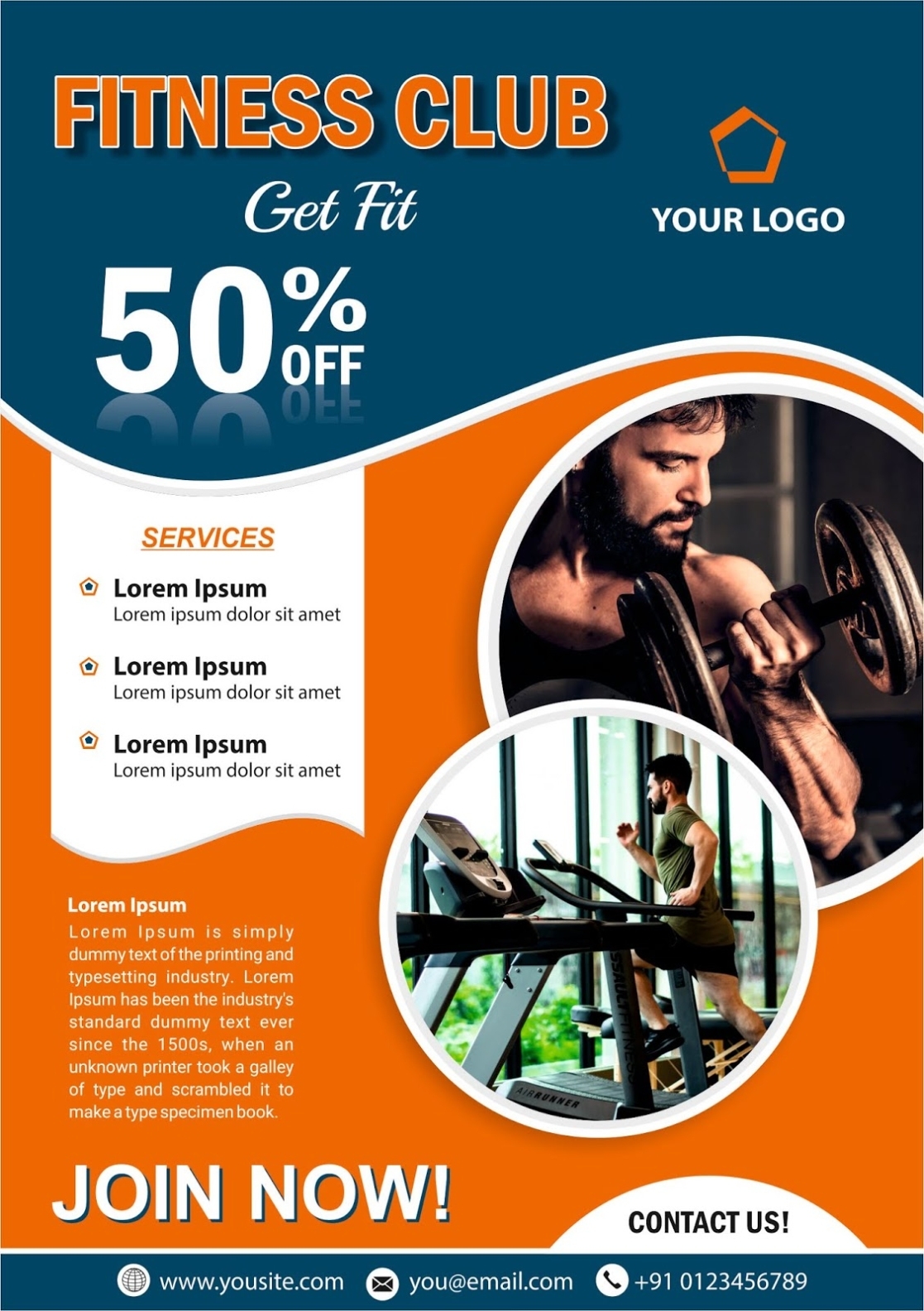 Gym Poster Flyer Design Template Cdr File Free Download | Kafeel Graphics With Regard To Templates For Flyers Free Downloads