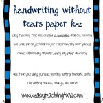 Handwriting Without Tears - Easy Teaching Tools with regard to Handwriting Without Tears Letter Templates