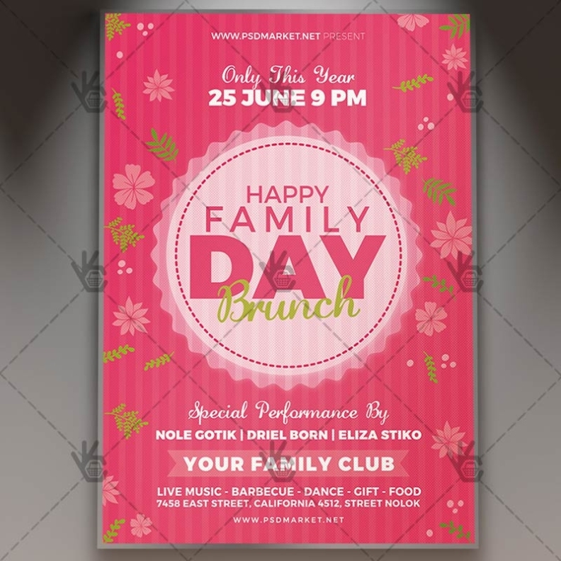 Happy Family Day - Community Flyer Psd Template | Psdmarket Inside Family Day Flyer Template