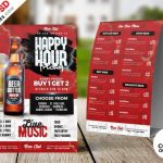 Happy Hour Tent Card Menu Psd Template – Download Psd Pertaining To Happy Hour Menu Template